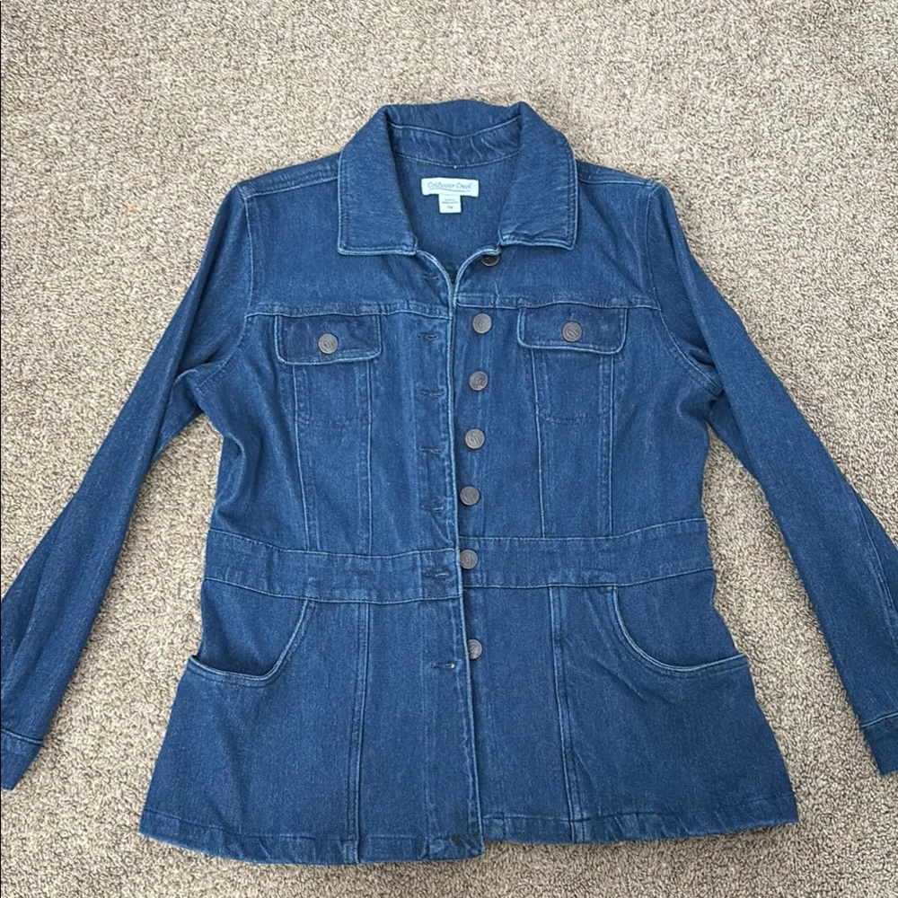 Coldwater Creek Blue Denim Jacket Size Petite Medium